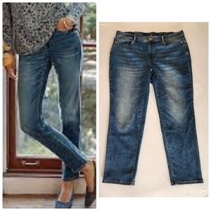 J. Jill nwt Authentic Fit Slim Ankle Jeans crop cropped Delray blue wash 18